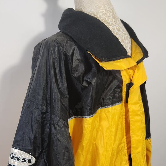 Mossi Men's SZ Medium Yellow Black Multi-Pocket Moto Sports Snow Hiking Jacket - Picture 6 of 16